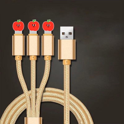 null 3 u 1 Kabel usb c Tip c Za Android Apple Realme Huawei Xiaomi Telefon Punjenje mobitela Jedno povlačenje Tri podatkovne linije 1m 2m 3m