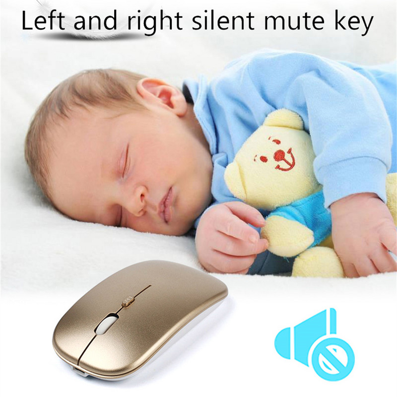 Mouse reîncărcabil fără fir 2.4G Mouse liniștit super subțire Mouse ergonomic pentru gaming Mouse portabil mobil din fibră Ptical Office pentru laptop PC