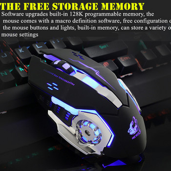 USB кабелна мишка за игри 2000-4000 DPI LED оптична USB компютърна безжична мишка за игри с кабелна мишка Безшумна мишка за компютър лаптоп