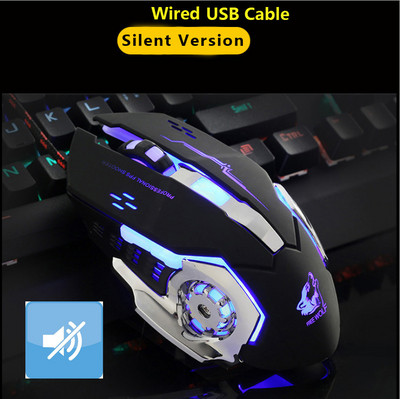 Mouse pentru jocuri cu fir USB 2000-4000 DPI LED optic USB pentru computer Mouse fără fir pentru jocuri Mouse cu fir Mouse silențios pentru PC laptop
