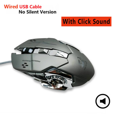 Mouse pentru jocuri cu fir USB 2000-4000 DPI LED optic USB pentru computer Mouse fără fir pentru jocuri Mouse cu fir Mouse silențios pentru PC laptop