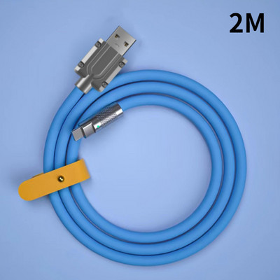 Καλώδιο Type-C 120W 6A Super Fast ChargeLiquid Silicone Quick Charge USB Cable for Xiaomi Huawei Samsung Pixel USB Bold Line