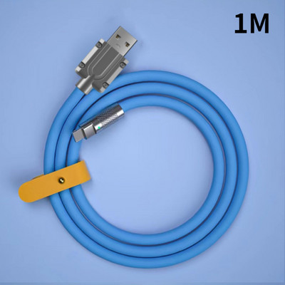 Καλώδιο Type-C 120W 6A Super Fast ChargeLiquid Silicone Quick Charge USB Cable for Xiaomi Huawei Samsung Pixel USB Bold Line