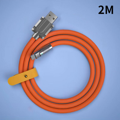 Καλώδιο Type-C 120W 6A Super Fast ChargeLiquid Silicone Quick Charge USB Cable for Xiaomi Huawei Samsung Pixel USB Bold Line
