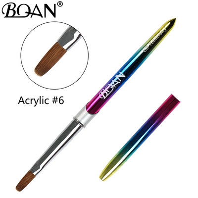 BQAN #2-#14 Gradient Kolinsky akril körömkefe tiszta körömkefék akril alkalmazáshoz Professzionális körömfestő ecsetkészlet