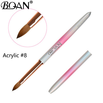 BQAN #2-#14 Gradient Kolinsky akril körömkefe tiszta körömkefék akril alkalmazáshoz Professzionális körömfestő ecsetkészlet