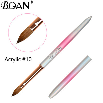 BQAN #2-#14 Gradient Kolinsky akril körömkefe tiszta körömkefék akril alkalmazáshoz Professzionális körömfestő ecsetkészlet