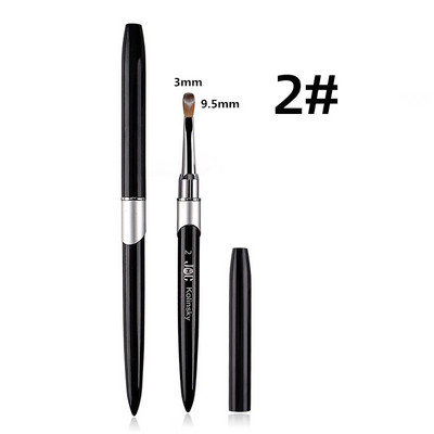 1vnt nagų akrilo šepetėlis Kolinsky Sable akrilinis šepetėlis UV gelis drožybos rašiklio šepetėlis skysta pudra "pasidaryk pats" nagų piešimas