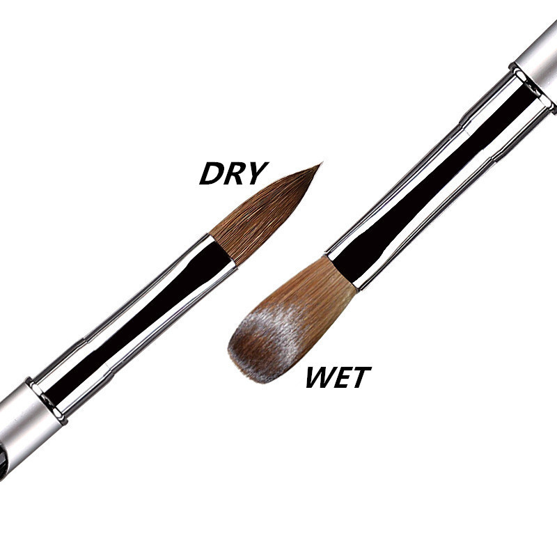 1vnt nagų akrilo šepetėlis Kolinsky Sable akrilinis šepetėlis UV gelis drožybos rašiklio šepetėlis skysta pudra "pasidaryk pats" nagų piešimas