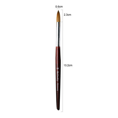 Crystal kerek köröm ecsetek körmökhöz akril körömkefe toll puha tiszta haj 8-24 manikűrkefék körömdizájn kiegészítők