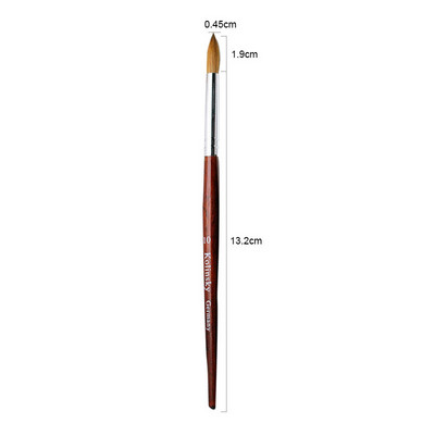 Crystal kerek köröm ecsetek körmökhöz akril körömkefe toll puha tiszta haj 8-24 manikűrkefék körömdizájn kiegészítők