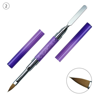 4 stiluri dublă parte perie pentru arta unghiilor spatulă poli gel pentru unghii stilou manichiură vârf extensie acrilic constructor accesoriu tijă instrument