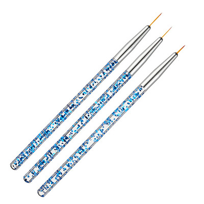 3db/készlet Nail Art Rajz Bélés Pen Nail Art Akril UV Gél Hosszabbító Ecset Csíkok Virág Barkács Design Rajz Liner Toll Manikűr