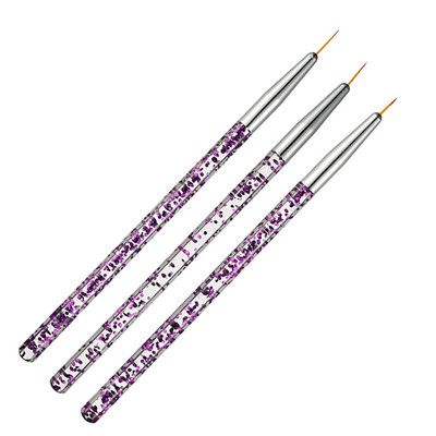 3db/készlet Nail Art Rajz Bélés Pen Nail Art Akril UV Gél Hosszabbító Ecset Csíkok Virág Barkács Design Rajz Liner Toll Manikűr