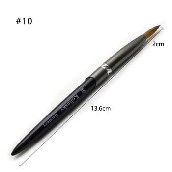 Четка за нокти Crystal Pen For nails Pure Kolinsky Hair Акрилна кръгла четка за нокти Маникюр Nail Art Размер 4/6/8/10/12/14/28 Инструменти за нокти