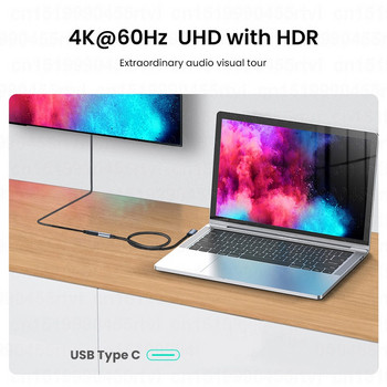 Καλώδιο επέκτασης HD 4K USB C 100W PD 5A Κάμψη ορθής γωνίας 90 μοιρών Gen 2 USB 3.1 Type C για φορητό υπολογιστή Macbook Samsung