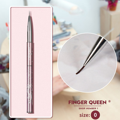 Kolinsky Sable Brush Nail Art Pink Metal SalonBuilder Crystal Carve Design 3D Minta Design Köröm kellékek Ail felszerelésekhez