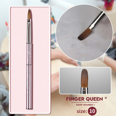 Kolinsky Sable Brush Nail Art Pink Metal SalonBuilder Crystal Carve Design 3D Minta Design Köröm kellékek Ail felszerelésekhez