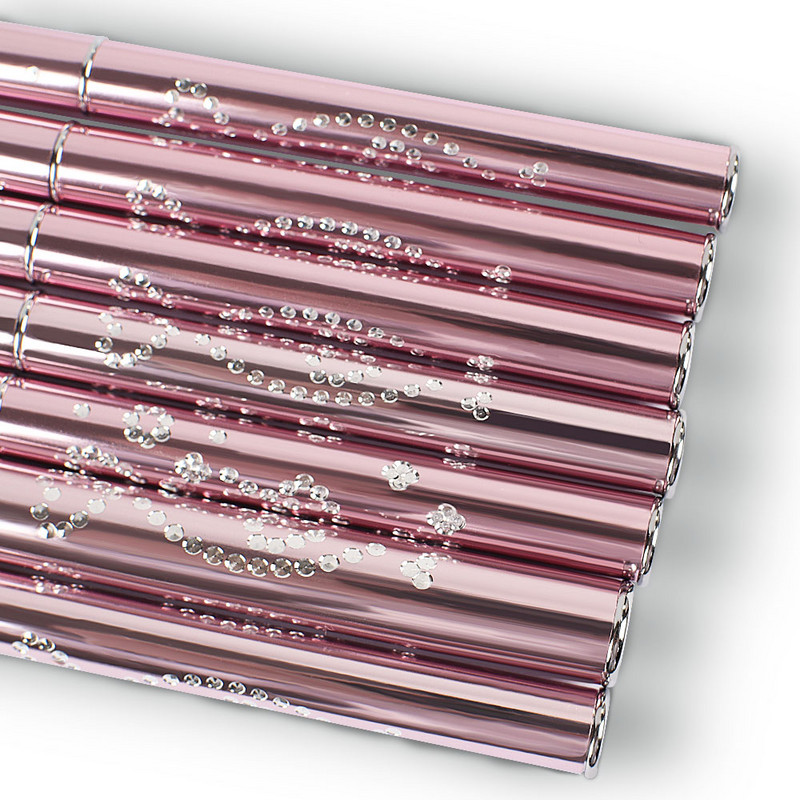 Kolinsky Sable Brush Nail Art Pink Metal SalonBuilder Crystal Carve Design 3D Minta Design Köröm kellékek Ail felszerelésekhez