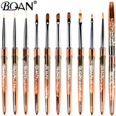 BQAN NAUJAS Rose Gold Nail Art Brush Deimantinis gradientas Nagų šepetėlis Linija Tapybos Teptukai Nagai Krištolo Akrilo Pamušalo piešimo rašiklis
