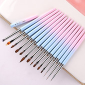 1 vnt Nails Art Stripe Liner Brush 3D Tips Manikiūro aksesuarai Pull Line Smudge Fototerapijos piešimo rašiklis UV gelio rašiklio dažymo įrankis