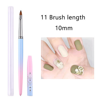 1 vnt Nails Art Stripe Liner Brush 3D Tips Manikiūro aksesuarai Pull Line Smudge Fototerapijos piešimo rašiklis UV gelio rašiklio dažymo įrankis