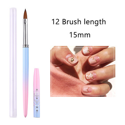 1 vnt Nails Art Stripe Liner Brush 3D Tips Manikiūro aksesuarai Pull Line Smudge Fototerapijos piešimo rašiklis UV gelio rašiklio dažymo įrankis