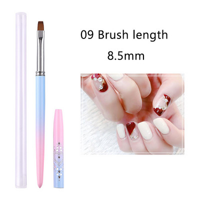 1 vnt Nails Art Stripe Liner Brush 3D Tips Manikiūro aksesuarai Pull Line Smudge Fototerapijos piešimo rašiklis UV gelio rašiklio dažymo įrankis