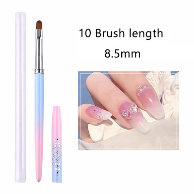 1 vnt Nails Art Stripe Liner Brush 3D Tips Manikiūro aksesuarai Pull Line Smudge Fototerapijos piešimo rašiklis UV gelio rašiklio dažymo įrankis