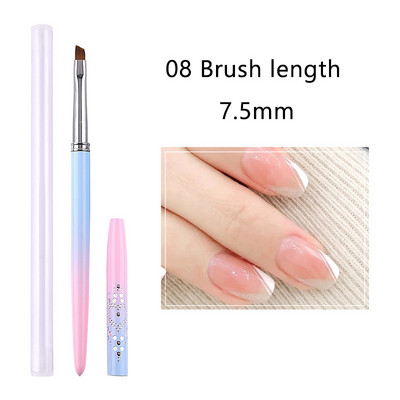 1 vnt Nails Art Stripe Liner Brush 3D Tips Manikiūro aksesuarai Pull Line Smudge Fototerapijos piešimo rašiklis UV gelio rašiklio dažymo įrankis
