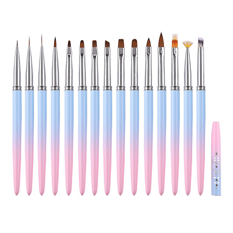 1 vnt Nails Art Stripe Liner Brush 3D Tips Manikiūro aksesuarai Pull Line Smudge Fototerapijos piešimo rašiklis UV gelio rašiklio dažymo įrankis