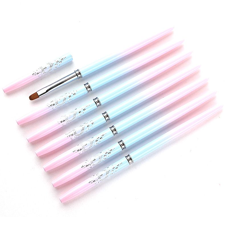 1 vnt Nails Art Stripe Liner Brush 3D Tips Manikiūro aksesuarai Pull Line Smudge Fototerapijos piešimo rašiklis UV gelio rašiklio dažymo įrankis