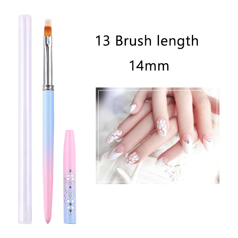 1 vnt Nails Art Stripe Liner Brush 3D Tips Manikiūro aksesuarai Pull Line Smudge Fototerapijos piešimo rašiklis UV gelio rašiklio dažymo įrankis