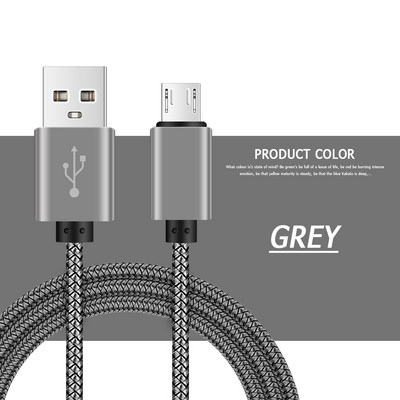 USB A 2.0 na Micro B kabel punjača Brzo punjenje podataka za Samsung Xiaomi pametni uređaj Kabel za punjenje podataka Najlonski pleteni