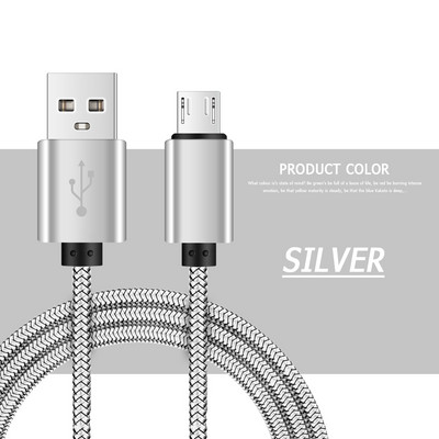 USB A 2.0 na Micro B kabel punjača Brzo punjenje podataka za Samsung Xiaomi pametni uređaj Kabel za punjenje podataka Najlonski pleteni