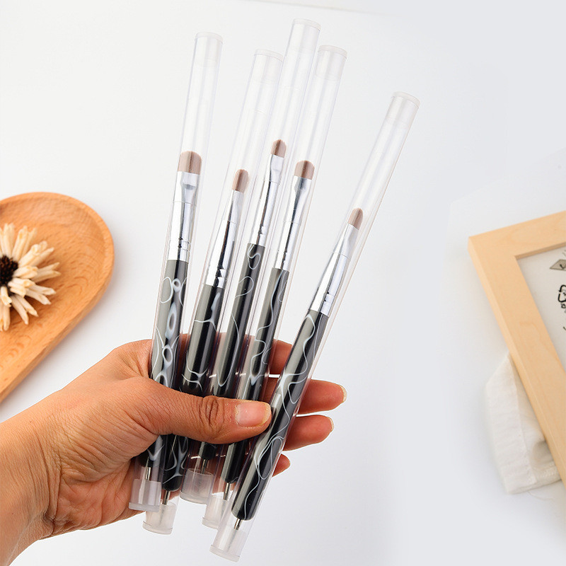 TIANMI Dviejų galų nagų dailės taškavimo rašiklis akrilinis piešimo pamušalas gėlių šepetys kalnų krištolas UV gelis juodas dažymas manikiūro keramikos įrankis