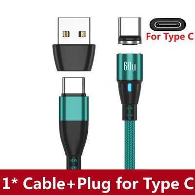 AUFU 60W magnetsko punjenje USB tip C kabel Super brzi kabel za punjenje za Huawei Micro Data Transfer PD 20W za iPhone 13 12