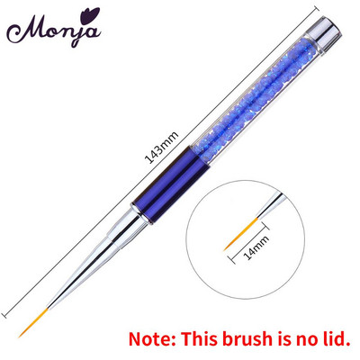Monja Nail Art akril UV gél hosszabbító építő folyékony púder faragó ecset French Stripes Lines Liner rajzfestő toll