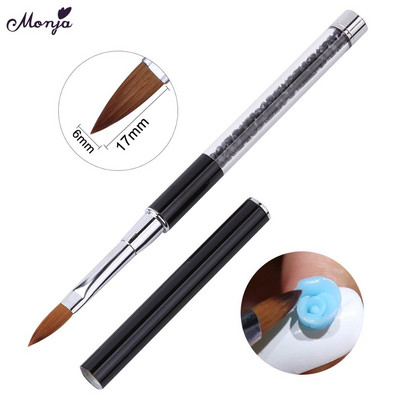 Monja Nail Art akril UV gél hosszabbító építő folyékony púder faragó ecset French Stripes Lines Liner rajzfestő toll