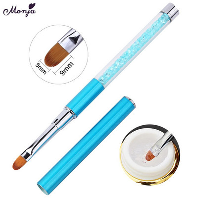 Monja Nail Art akril UV gél hosszabbító építő folyékony púder faragó ecset French Stripes Lines Liner rajzfestő toll