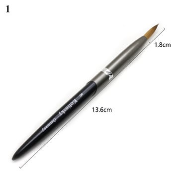 1 τεμ Pure Kolinsky Handle Acrylic Nail Brush For Nail Art Brush Drawing Gel Extension Brushes Nails Pen Manicure Nail Art Tools
