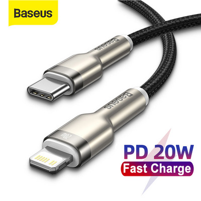 Baseus PD 20W USB C laidas, skirtas iPhone 13 12 11 Pro Max Xr Xs greito įkrovimo įkroviklio laidas, skirtas Macbook iPad Type-C duomenų laido laidui