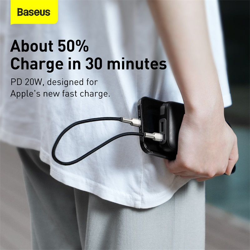 Baseus PD 20W USB C kábel iPhone 13 12 11 Pro Max Xr Xs gyorstöltő töltő kábel Macbook iPad Type-C adatkábelhez