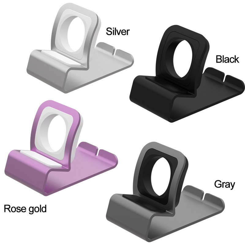 Alumīnija silīcija kronšteins lādētāja dokstacijas uzlādes turētājs ābolu pulksteņu statīvam, sērija SE/6/5/4/3/2/1 uzlādes paliktņa statīvs