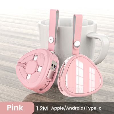 3 az 1-ben visszahúzható USB kábel iPhone 13 12 töltő Micro Type C USB kábel Huawei P40 Xiaomi 11 Samsung S20 USB mobiltelefonhoz