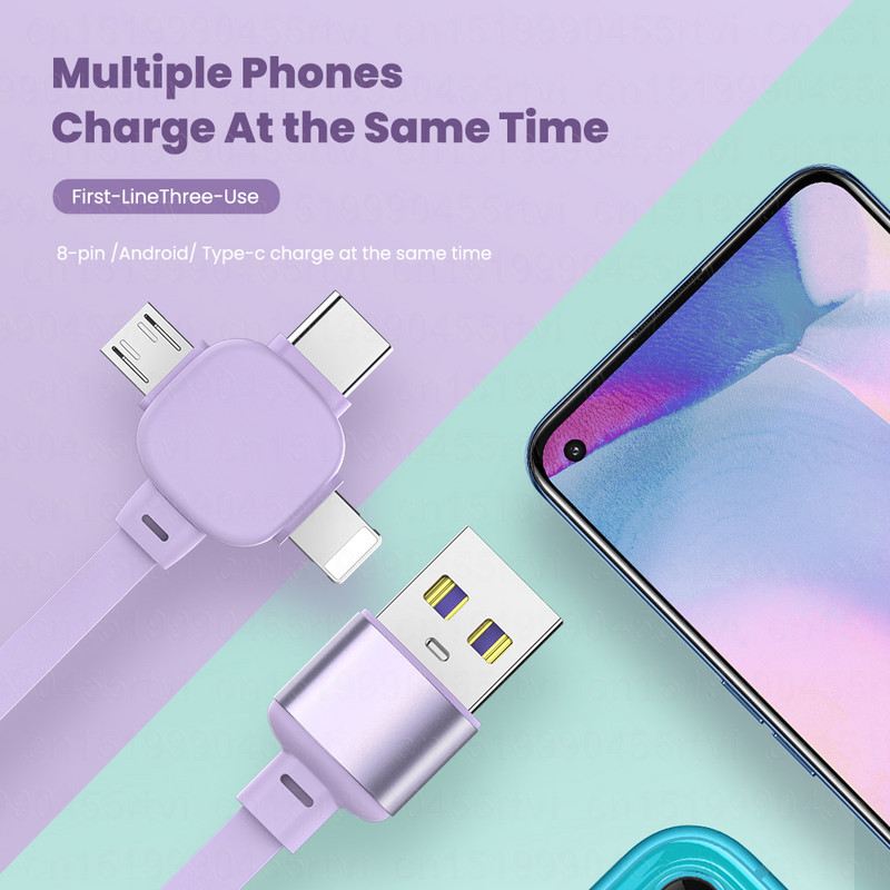 3 az 1-ben visszahúzható USB kábel iPhone 13 12 töltő Micro Type C USB kábel Huawei P40 Xiaomi 11 Samsung S20 USB mobiltelefonhoz