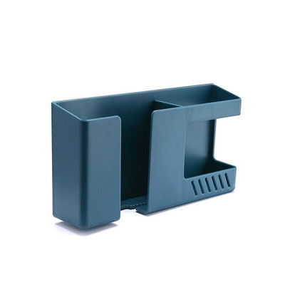 Πολυλειτουργικό επιτοίχιο κουτί αποθήκευσης χωρίς διάτρηση Ράφι αποθήκευσης τηλεχειριστηρίου κινητών τηλεφώνων Ράφι αποθήκευσης υπολειμμάτων τοίχου μπάνιου