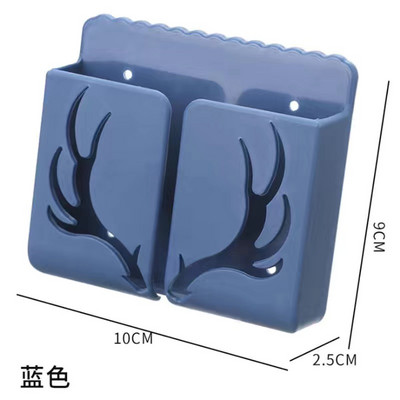 Πολυλειτουργικό επιτοίχιο κουτί αποθήκευσης χωρίς διάτρηση Ράφι αποθήκευσης τηλεχειριστηρίου κινητών τηλεφώνων Ράφι αποθήκευσης υπολειμμάτων τοίχου μπάνιου