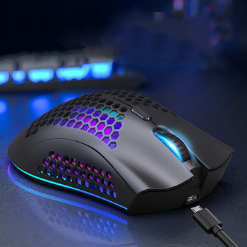 Безжична мишка Gamer Mouse Wirelesss RGB GAMING Mous Gaming Mouse Wireless For Laptop PC Gamer Office LED Rechargeable Mouse