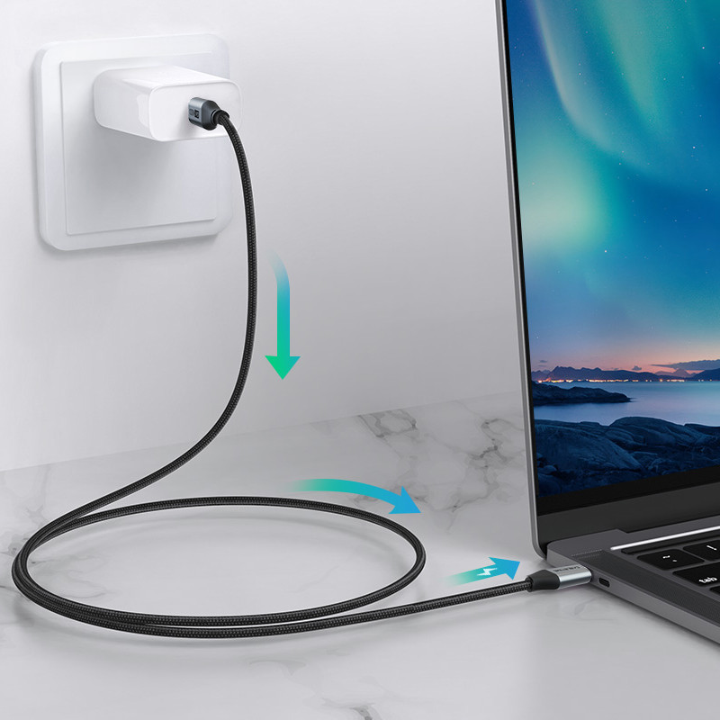 Καλώδιο CABLETIME PD 60W USB C σε USB Type-C QC 4.0 Καλώδιο δεδομένων γρήγορης φόρτισης για Xiaomi Redmi Macbook Air Samsung S10 C255